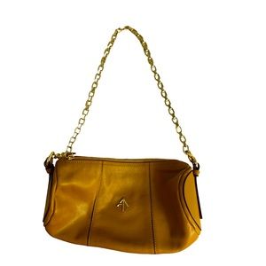 [SOLD] Manu Atelier Cylinder Golden Chain Bag Color Sand